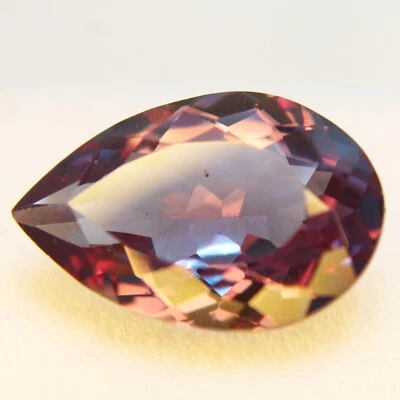 Piedras preciosas sueltas corte pera 6+ quilates alejandrita natural cambio de color Foto 1 de 4