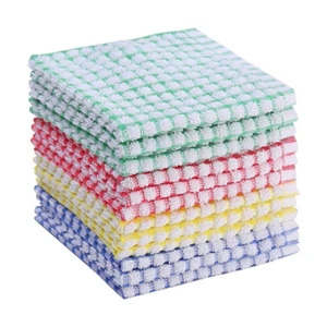 Egles Kitchen Dishcloth Set, 12"x12" 12-Pack, Pure Cotton Cleaning Dish Towel, H - Picture 1 of 5