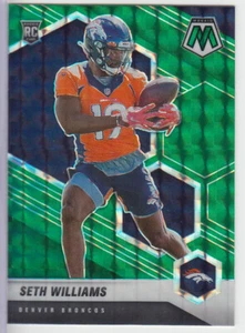 2021 Panini Mosiac Green Prizm Seth Williams RC Rookie Broncos - Picture 1 of 1