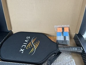 SVICX Pickleball Pro Paddle VX5 3K Carbon Fiber NEW Black Orange - Picture 1 of 14