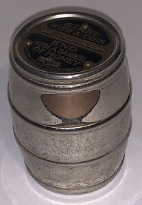 Vintage Coin Bank - "Barrel of Money" - The Fourth Street Bank - Citizens Union