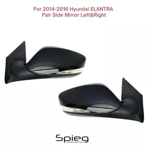 Pair Side Mirror for 2014-2016 Hyundai ELANTRA wth Power Heated Turn Signal Lamp - Picture 1 of 12
