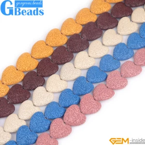 Coloridas cuentas sueltas de esponja de amor de lava volcánica para hacer joyas piedra de 15" 27 mm - Imagen 1 de 65