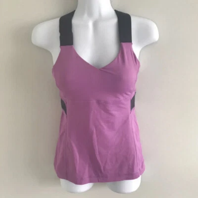 Lululemon Tank Top Shirt Women's Size 4 Lilac Purple Yoga Cross Back Athletic - Image 1 of 4