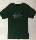 Retro Y2K besticktes T-Shirt French Quarter New Orleans Jazz Musik grün Medium