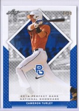 CAMERON TURLEY 2016 LEAF PERFECT GAME "BLUE" PARALLEL ROOKIE CARD! LTD 10!
