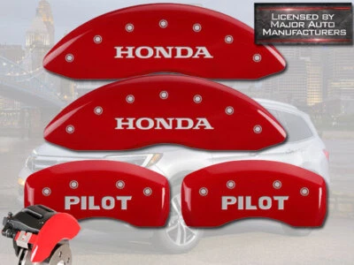 Cubiertas de pinza de disco de freno MGP rojas delanteras traseras "Honda Pilot" 2024-2025 (antes de 2015) Foto 1 de 4