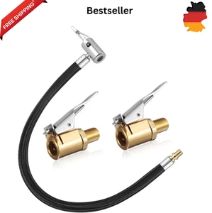 35Cm Reifenfüller Schlauchadapter Mit 2 Stück 8Mm Autoventil Hebelstecker Chuck - Bild 1 von 8