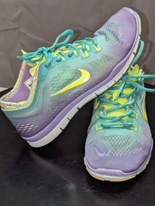 Scarpe Nike Donna 8.5 Viola Giallo Free 5.0 TR Fit 4 Donna Running Allenamento - Foto 1 di 9