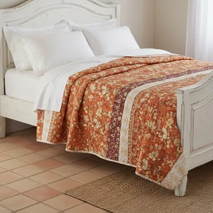 Colcha doble acolchada de algodón color ámbar EROS de Caleffi - Imagen 1 de 1