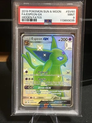 2019 Pokemon SM Hidden Fates Espeon GX #SV60/SV94 PSA 9 - Image 1 of 4