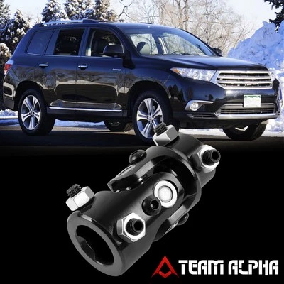 Eje de dirección universal DD de 1" a 3/4" DD pieza de columna articulada en U ángulo negro 38° Foto 1 de 4