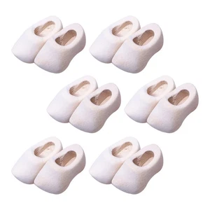 6 pares de zapatos miniatura para casa de muñecas: zuecos de madera sin terminar llavero dijes - mini - Imagen 1 de 9
