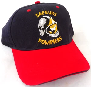 CASQUETTE BLEUE SAPEURS POMPIERS NEUVE REGLABLE TAILLE 58 BRODE - Picture 1 of 6