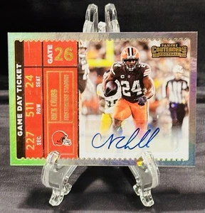 2022 Panini Contenders NICK CHUBB Game Day Ticket Silver Auto #05/25 - Picture 1 of 2