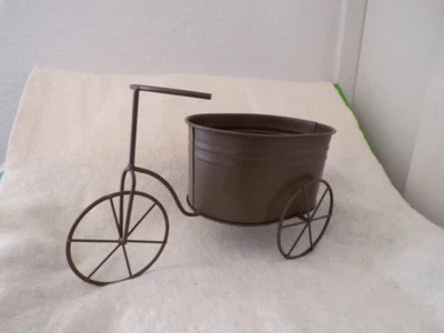 Soporte para plantas triciclo soporte para carro maceta ideal para hogar jardín patio rústico Foto 1 de 4