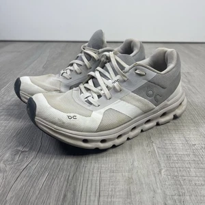 On Cloud Running Sneaker Damen Größe 6 weiß grau Cloudrunner Laufen Fitnessschuhe M - Bild 1 von 10