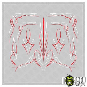 Pinstripe B Aufkleber Set Tamiya LKW 1:14 RC US Truck Modellbau Sticker Red - Bild 1 von 2