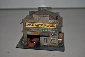 N SCALE ABLE AUTO REPAIR BUILT BUILDING - Picture 1 of 16