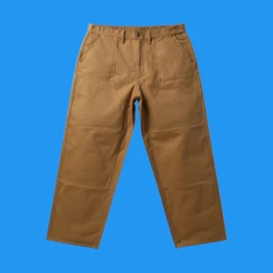 Pantaloni da lavoro GAP uomo taglia 36x30 larghi falegname doppio ginocchio marrone chiaro resistenti - Foto 1 di 18