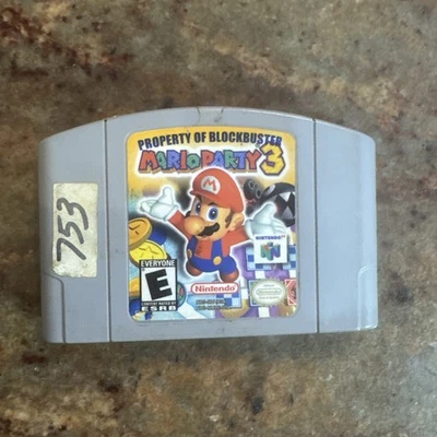 Mario Party 3 (Nintendo 64) N64 Original Authentic OEM Cartridge - Image 1 of 4