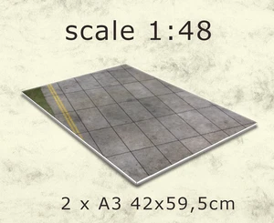 1:48 Concrete Airfield Display HF4834 (42x59,5cm - 2 x A3 boards) 3mm PVC PCV - Picture 1 of 4