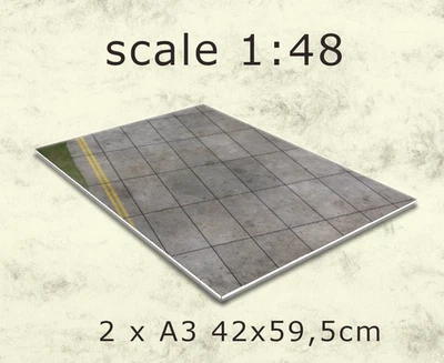 1:48 Concrete Airfield Display HF4834 (42x59,5cm - 2 x A3 boards) 3mm PVC PCV - Image 1 of 4