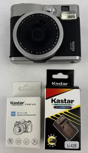 Cámara Fujifilm Instax Mini 90 negra plateada cargador batería probado funcionando - Imagen 1 de 20