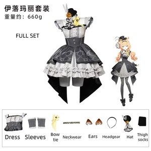 Blue Archive Iochi Mari Idol Lolita Dress Cosplay Costume Full Set W/Hat Ears - Picture 1 of 14