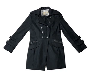 Preowned- Guess Los Angeles Double Breasted Wool Blend Peacoat Womens (Size M) - Picture 1 of 9