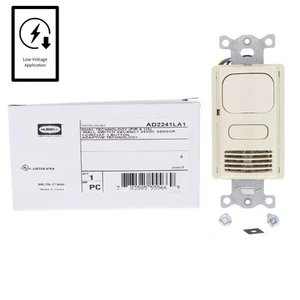Sensor de vacío de almendras Hubbell Lt adaptable de bajo voltaje PIR/US 24VDC AD2241LA1 - Imagen 1 de 8