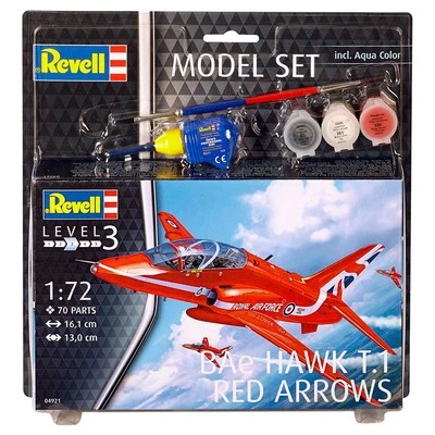 Revell 64921 Red Arrows BAe Hawk T.1 RAF Military Plane Model Set Scale 1:72 - Image 1 of 4