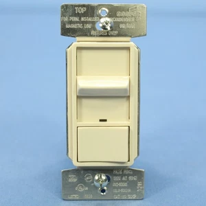 Cooper Lt Almond Incandescent Halogen Slide Dimmer Switch Preset 600W SI06P-LA-K - Picture 1 of 7