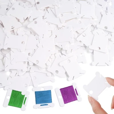 200 PCS Embroidery Floss Bobbins, Plastic Embroidery Floss Organizer, - Image 1 of 2