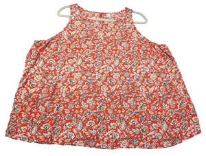 Old Navy Tanktop Damen 2XL XXL Mehrfarbig Blumen Ärmellos Rundhals Fließend - Bild 1 von 10
