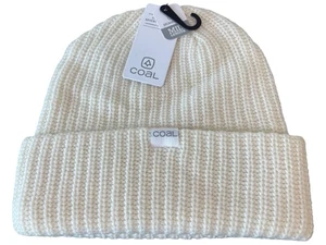 Kohle Winter Strick Beanie Dan Stocking Mütze Off White Merinowollmischung Neu + Etikett - Bild 1 von 3