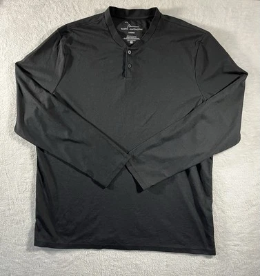 Camisa de Lujo Marc Anthony Para Hombre XXL Manga Larga Henley Informal Clásica Negra Foto 1 de 4