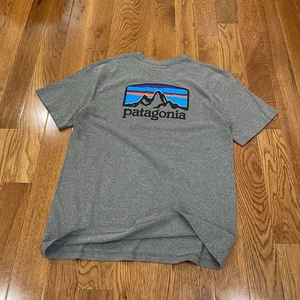 Patagonia Herren T-Shirt grau Logo Spell out Responsibili-Tee Gr. M - Bild 1 von 5