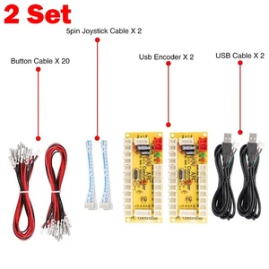 Codificador Arcade 2XUSB Zero Delay PC a Joystick 5Pines MAME Sanwa Pulsador + Cable - Imagen 1 de 8