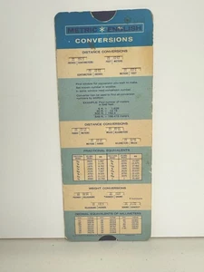 Vintage Metric - English American Slide Chart Corp Conversion Tool 69052 - Picture 1 of 3