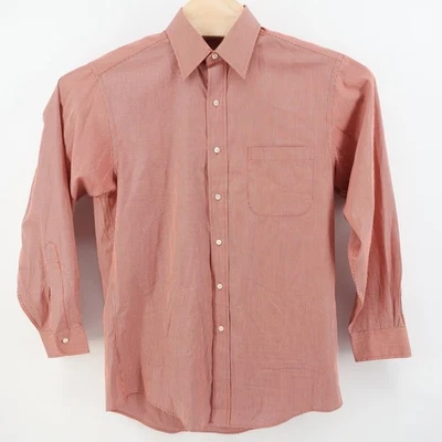 Brooks Brothers Mens Red White Stripe Button Down Dress Shirt 15 3 Medium - Image 1 of 4