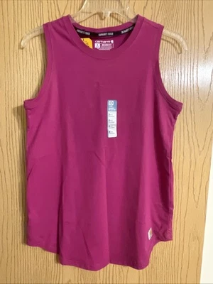 Camiseta sin mangas para mujer Carharrt Force magenta talla pequeña Foto 1 de 4