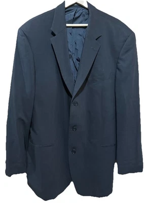 HUGO BOSS  Einstein Sigma 100% Wool USA Solid Black Suit 48L Jacket & Pant 38x34 - Image 1 of 4