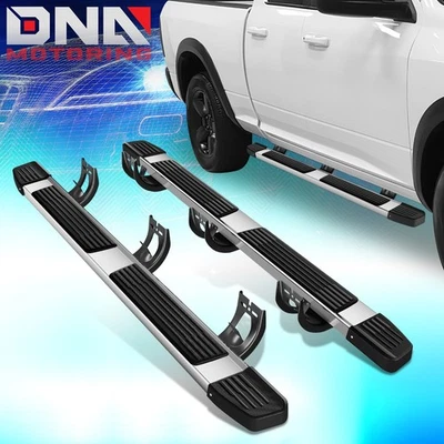 Para Dodge Ram 2009-2022 cabina y media 6" estribo lateral plano barra Nerf estribo cromado Foto 1 de 4