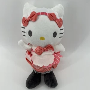 Hello Kitty Dienstmädchen Kostüm Plüsch 9 Zoll ohne Etikett - Bild 1 von 4