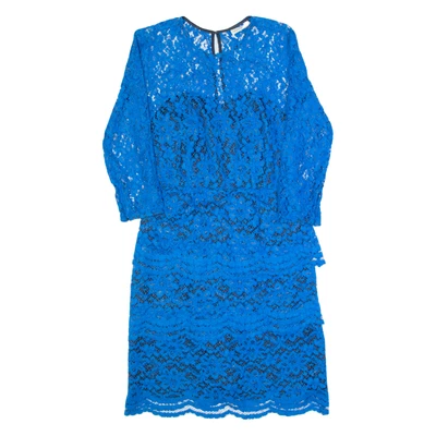 Vestido lápiz WHISTLES para mujer azul encaje manga larga hasta la rodilla Reino Unido 6 Foto 1 de 4