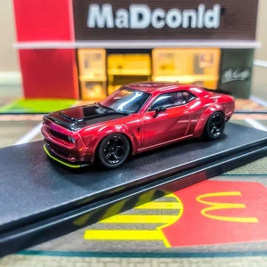 FW 1:64 Red Wine SRT Hellcat Muscle Sports Model Diecast Metal Car Collection - Picture 1 of 8