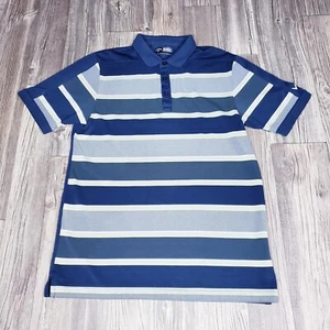 Camisa polo de golf Callaway Opti-Dri para hombre manga corta a rayas azul/gris mediana - Imagen 1 de 8