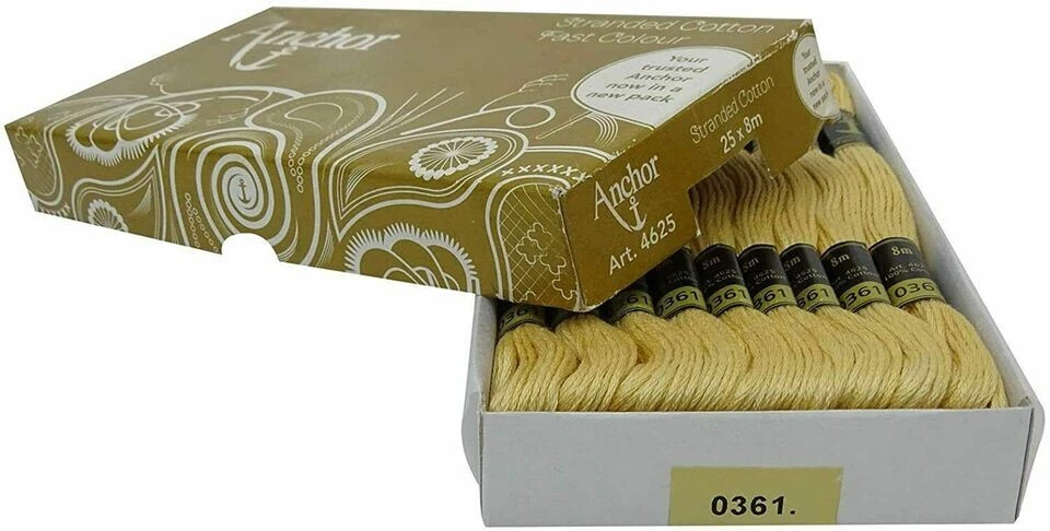 Anchor Threads Cotton Hand Embroidery Thread Cross Stitch Sewing Stranded 0361 - Image 1 of 4