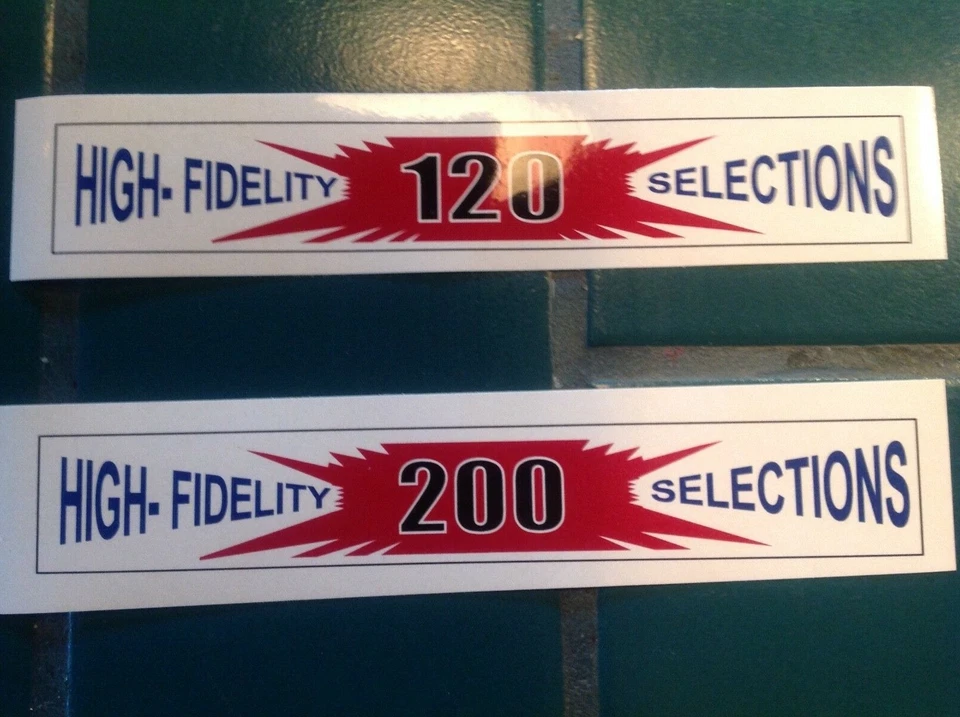 JUKEBOX ROCK-OLA 1448 HIGH FIDELITY 120 or 200 DECAL  - Image 1 of 1